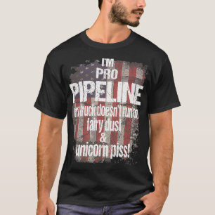 Camiseta Im Pro Pipeline Welders USA Flag Trump Train
