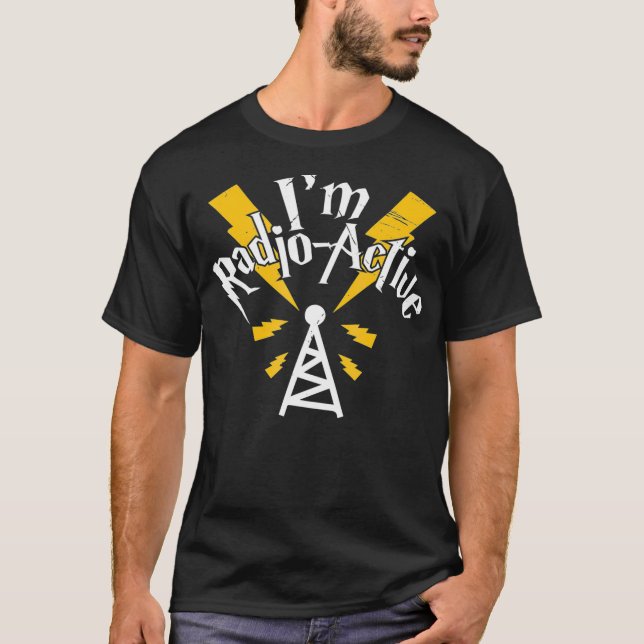 Camiseta Im Radio Active Wave Tower Antenna Funny Ham (Frente)