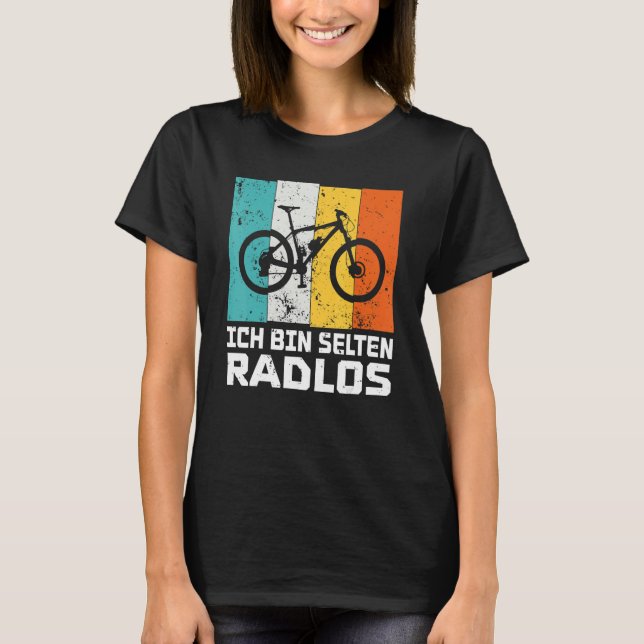 Camiseta I'm rarely bikeless funny cyclist bike wheel (Frente)