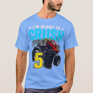 Camiseta I'm Ready to Crush 5 Monster Truck 5th Birthday Bo