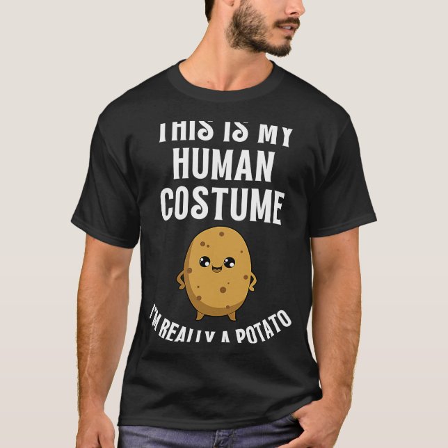 Camiseta I'm Really A Potato Halloween Potato costume (Frente)