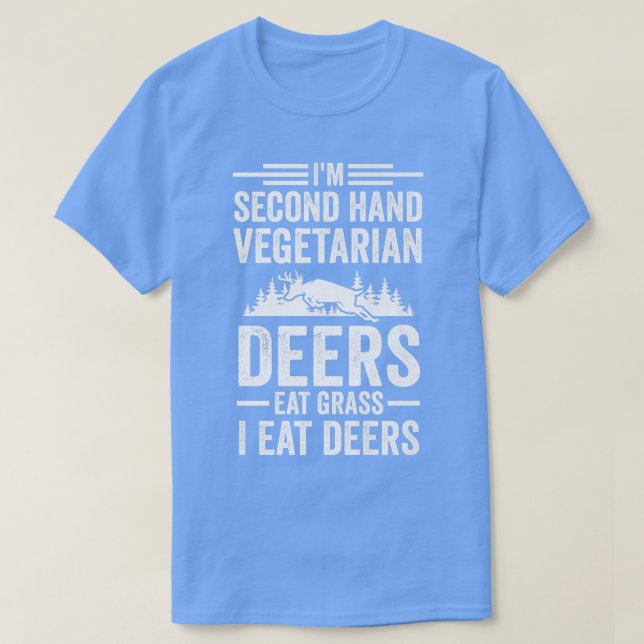 Camiseta I'm second hand vegetarian deers deers  (Frente do Design)