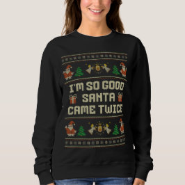 Camiseta I'm So Good Santa Came Twice Christmas Couple