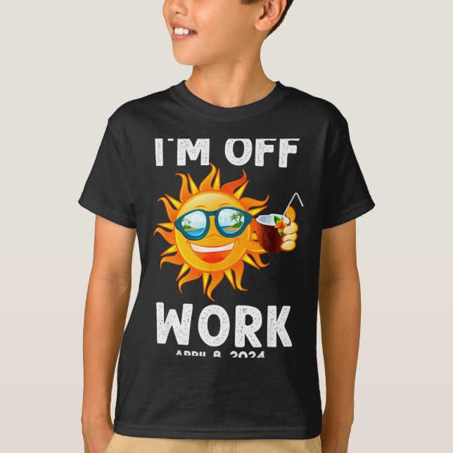 Camiseta I'm Solar Eclipse Sun Off Work (Frente)