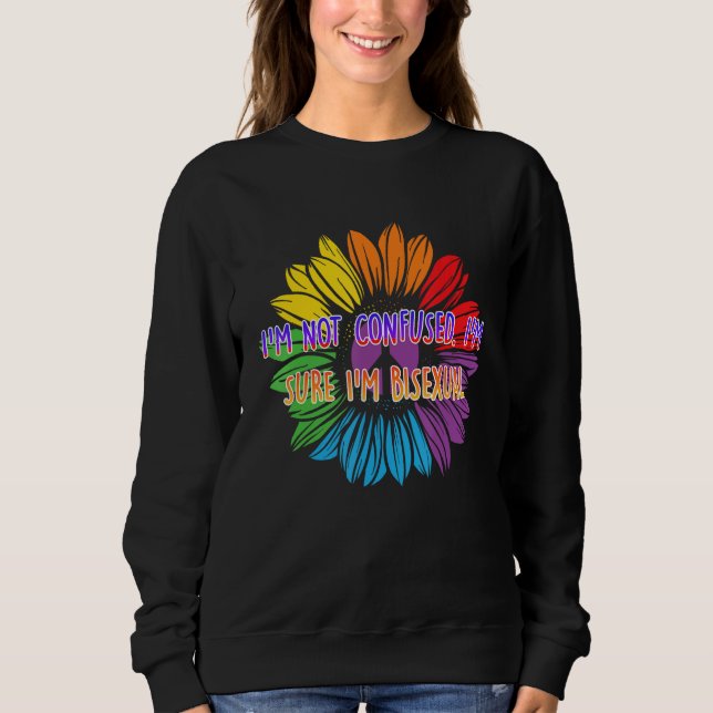 Camiseta Im Sure Im Bisexual Bi Positive Quotes Bi Pride Po (Frente)