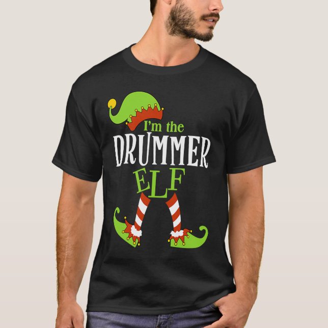 Camiseta I'm The DRUMMER Elf Family Group Matching PJ Chris (Frente)
