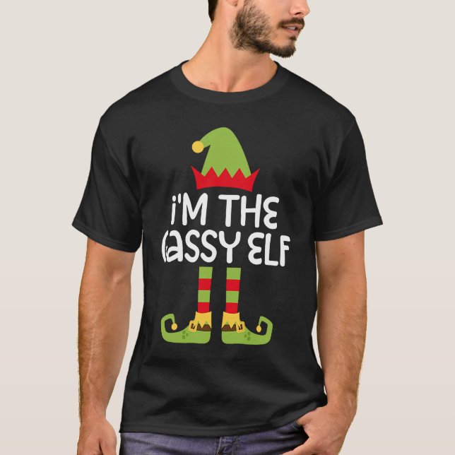 Camiseta I'm The Gassy Elf T  Matching Christmas Costume (Frente)