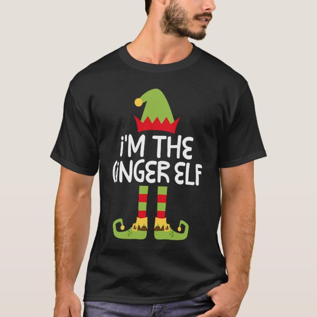Camiseta I'm The Ginger Elf T  Matching Christmas Costume (Frente)