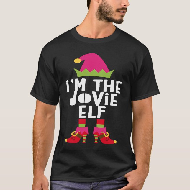 Camiseta I'm The Jovie Elf  Matching Christmas Costume (Frente)