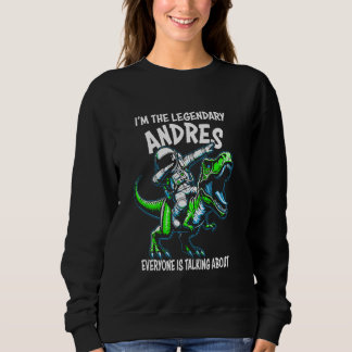 Camiseta I'm The Legendary Andres Funny Astronaut Dinosaur 