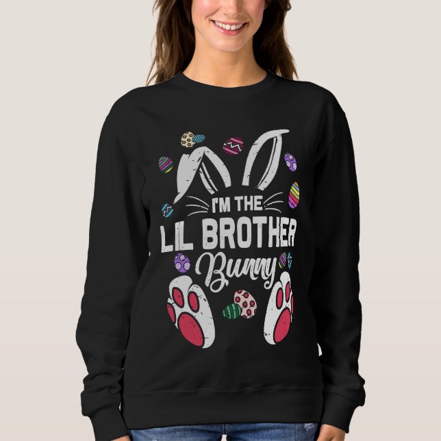 Camiseta I'm The Lil Brother Bunny Matching Family Easter D (Frente)