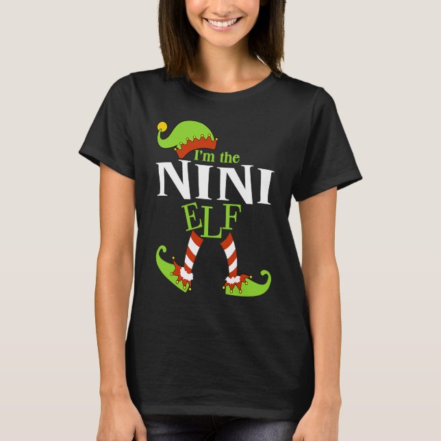 Camiseta I'm The NINI Elf Family Group Matching PJ Christma (Frente)