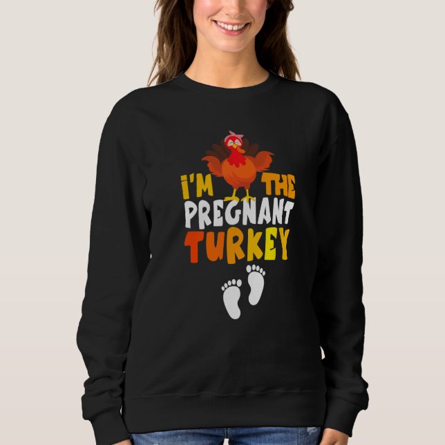 Camiseta I'm the Pregnant Turkey Thanksgiving Pregnancy Tur (Frente)