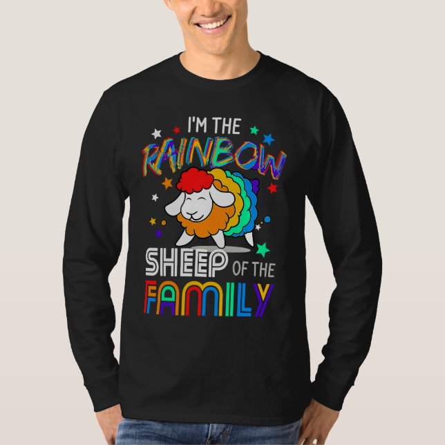 Camiseta I'm The Rainbow Gay Sheep Of The Family Gay Pride (Frente)