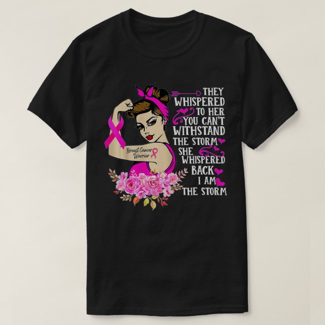 Camiseta I'm The Storm Strong Women Breast Cancer Warrior P (Frente do Design)