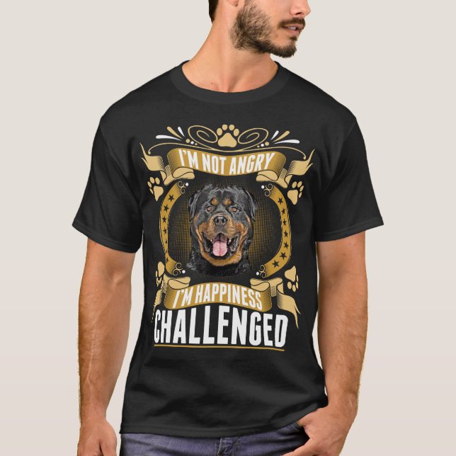 Camiseta Im Tshirt do cão de Rottweiler da felicidade (Frente)