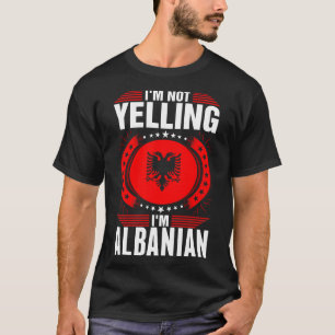 Camiseta Im Tshirt não gritando do albanês Im