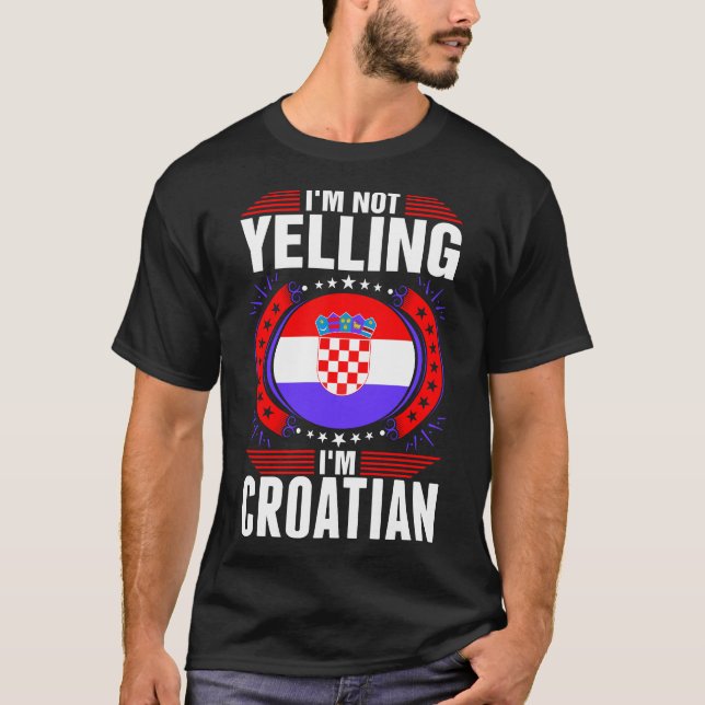 Camiseta Im Tshirt não gritando do croata Im (Frente)