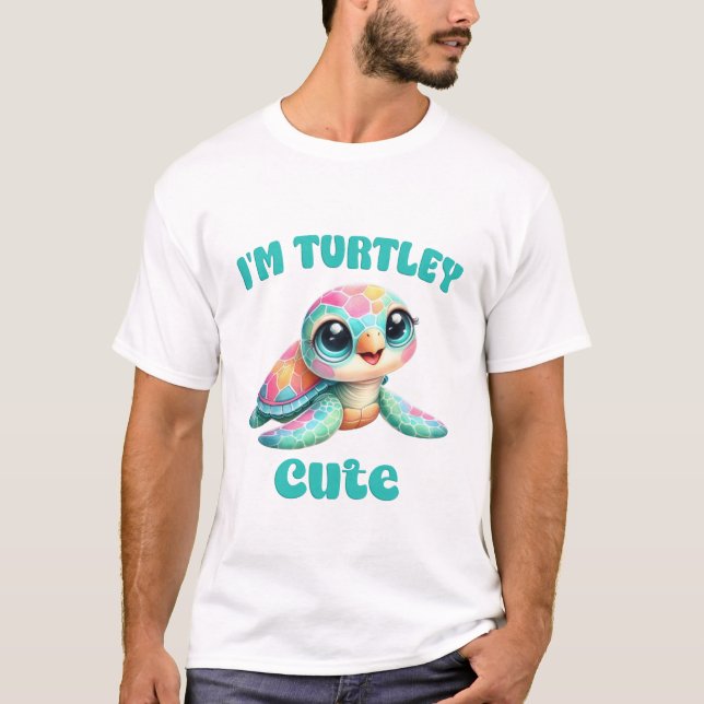 Camiseta Im Turtley Cute Funny Turtle Art (Frente)