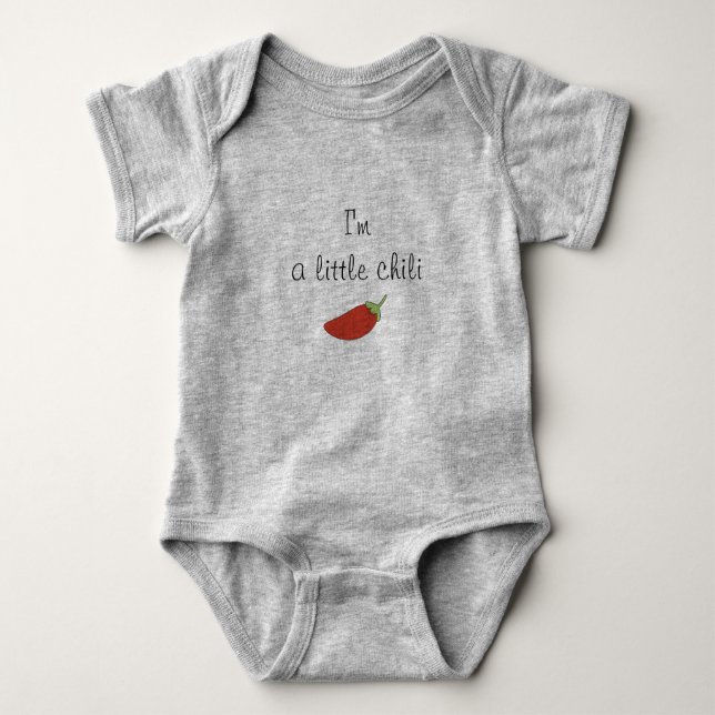 Camiseta im um bodysuit pequeno do bebê do pimentão (Frente)