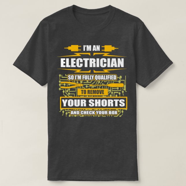 Camiseta Im Um Engenheiro Elétrico Licenciado Por Eletricid (Frente do Design)