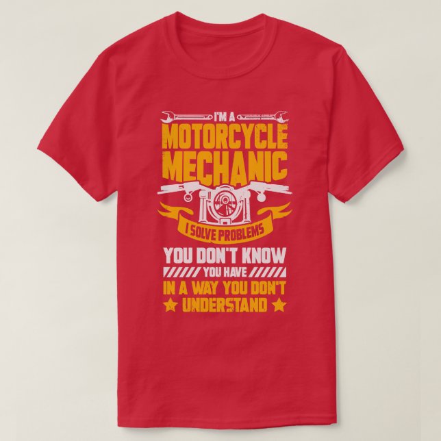 Camiseta Im Um Presente Mecânico De Moto (Frente do Design)