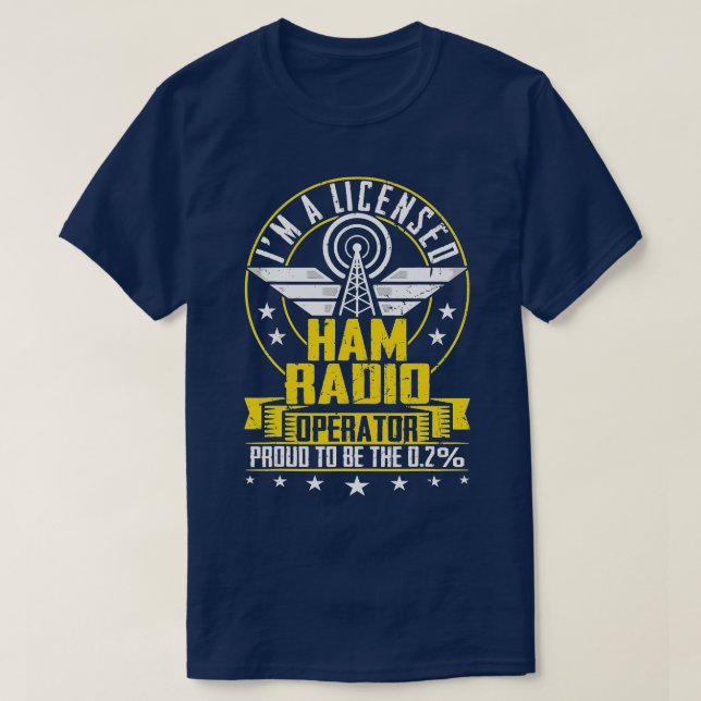 Camiseta Im Um Rádio De Antena Ham, Operador De Rádio Ham L (Frente do Design)
