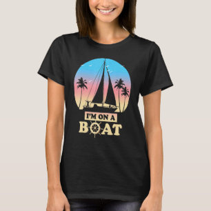 Camiseta Im Vintage Em Um Barco Clássico Relaxado