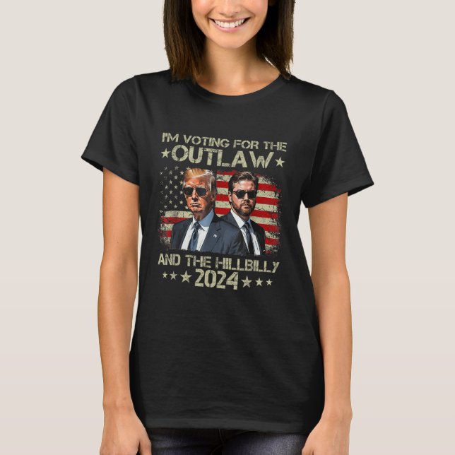 Camiseta Im Voting For The Outlaw &amp;the Hillbilly 2024 P (Frente)
