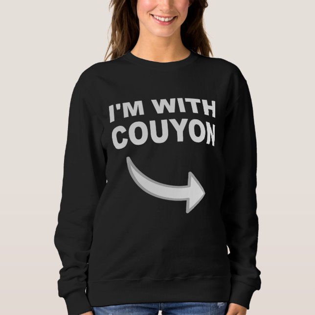 Camiseta I'm With Couyon  for Cajun Couple (Frente)
