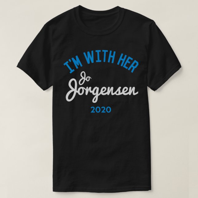 Camiseta I'm With Her Jo Jorgensen Libertarian for Presiden (Frente do Design)