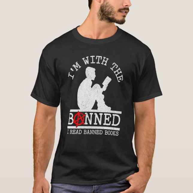 Camiseta I'm With The Banned I Read Banned Books Man Readin (Frente)