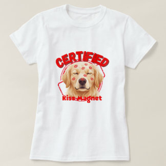 Camiseta Ímã de Beijo Certificado - Cachorro Golden Retriev