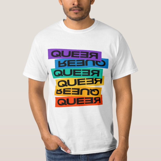 Camiseta Ímã de Carro. Orgulho LGBT+. Queer.  (Frente)