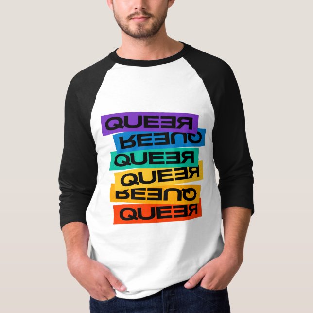 Camiseta Ímã de Carro. Orgulho LGBT+. Queer.   (Frente)
