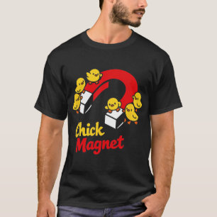 Camiseta Ímã de Frango da Páscoa Piada Engraçada de Galinha