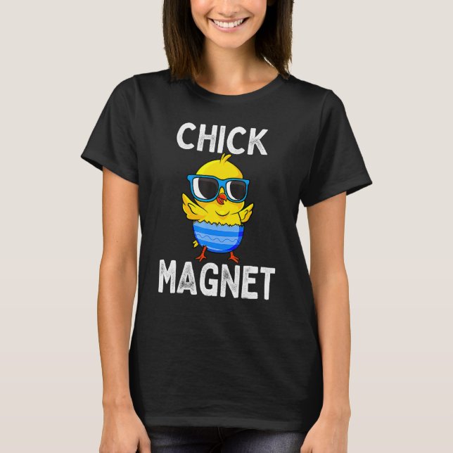 Camiseta Ímã de Frango  Páscoa Frango Bebê Fofo  Meninos Cr (Frente)
