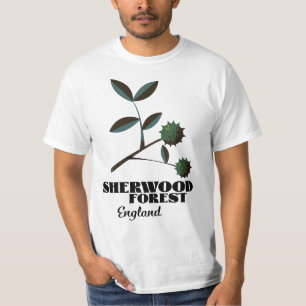 Camiseta Ímã de pôster de viagem da Floresta de Sherwood In