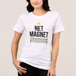 Camiseta Ímã de Rede de Pickleball Engraçado Feminino