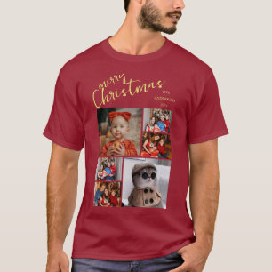 Camiseta Imagem 3 da família de Natal moderna Elegant Scrip