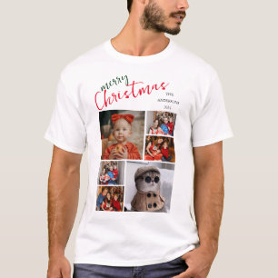 Camiseta Imagem 3 da família de Natal moderna Elegant Scrip