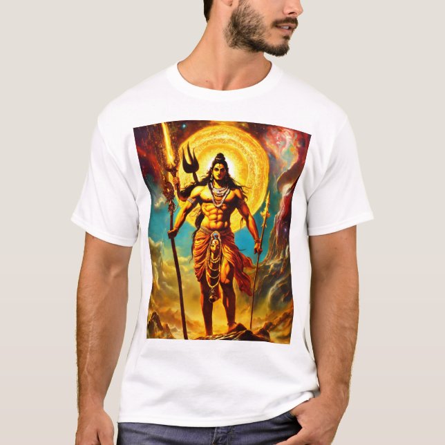 Camiseta Imagem Abstrato espiritual de Lord Shiva (Frente)