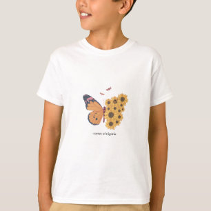 Camiseta Imagem adorável de borboleta para crianças