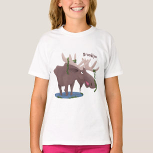 Camiseta Imagem animada alegre e engraçada