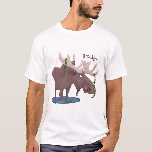 Camiseta Imagem animada alegre e engraçada (Frente)