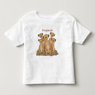 Camiseta Imagem animada da família Meerkat