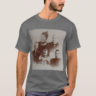 Camiseta Imagem B&W de Foto de Colagem da Família Antica