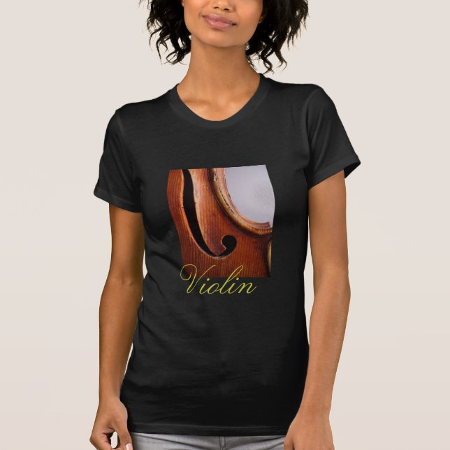 Camiseta Imagem bonita do violino por Leslie Harlow (Frente)