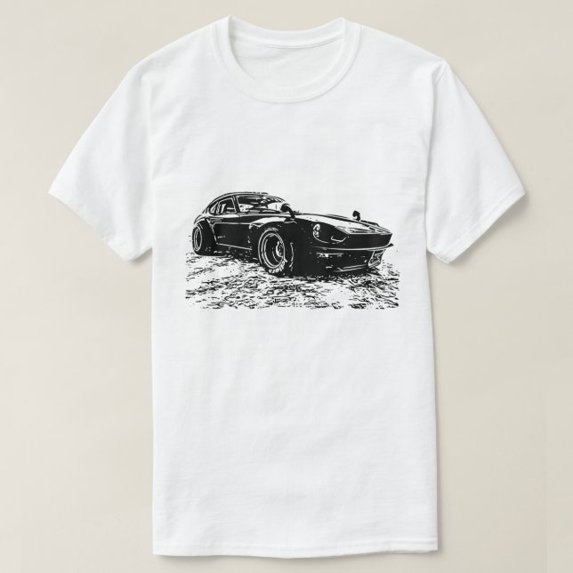 Camiseta Imagem clássica do vetor de Nissan Datsun Fairlady (Frente do Design)