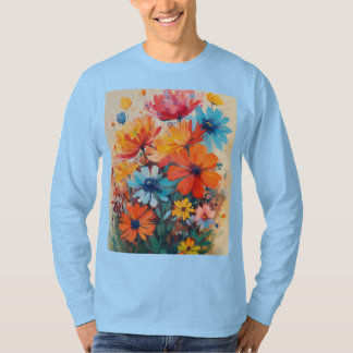 Camiseta Imagem com cores brilhantes de Flo